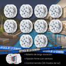 Kit de iluminación LED RGB para piscina – Sin cables y con control